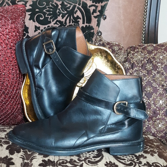 Nine West Shoes - NINE WEST LEATHER EURO MOTO BOOTIES
